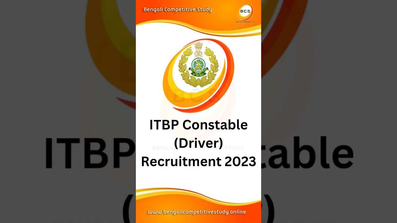 ITBP Constable (Driver) Recruitment 2023 #job #govtjobs #govtjob #jobs #itbprecruitment2023
