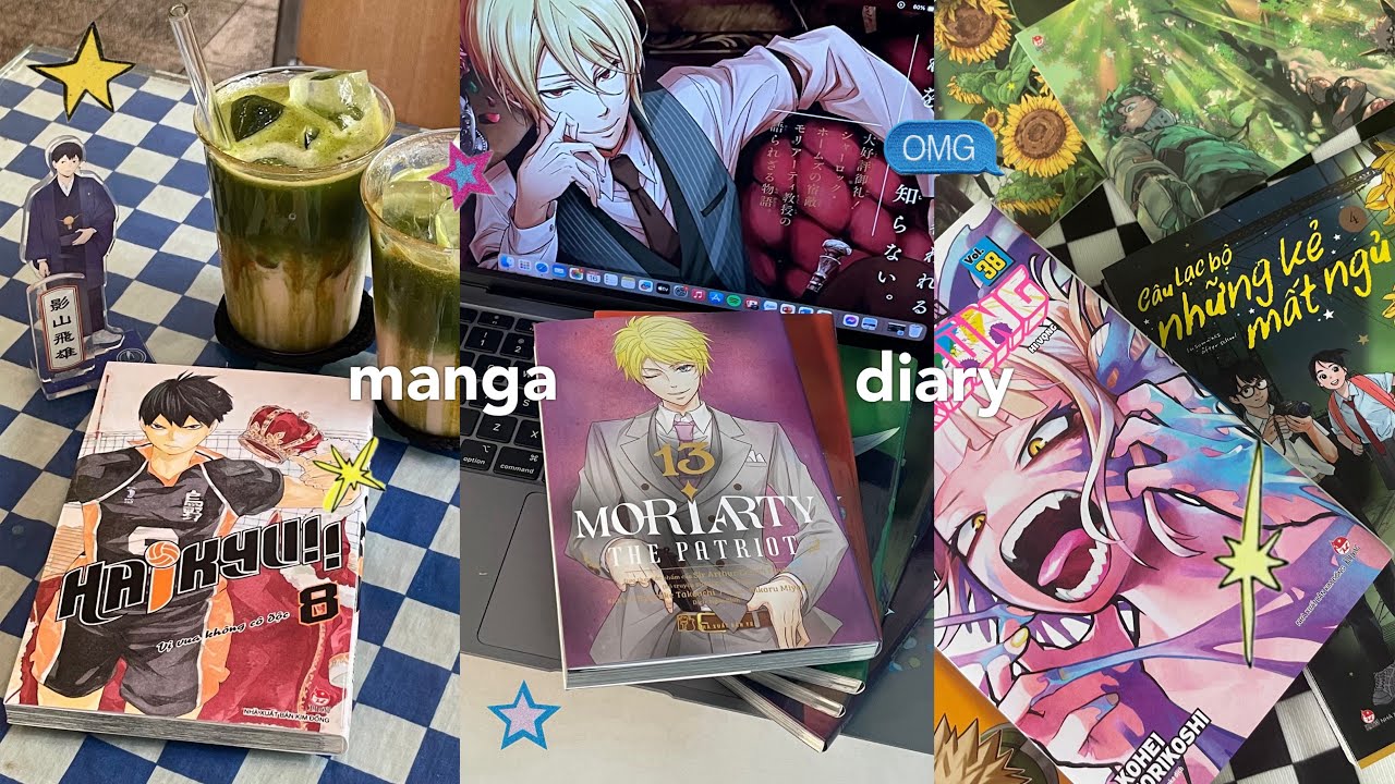 (𝒎𝒂𝒏𝒈𝒂 𝒅𝒊𝒂𝒓𝒚) buying + unboxing manga, dating with kageyama ♡⌇insomniac after school, MHA,...
