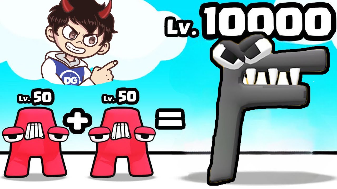 NOOB vs PRO vs HACKER en MERGE ALPHABET LORE RUN !! - DeGoBooM
