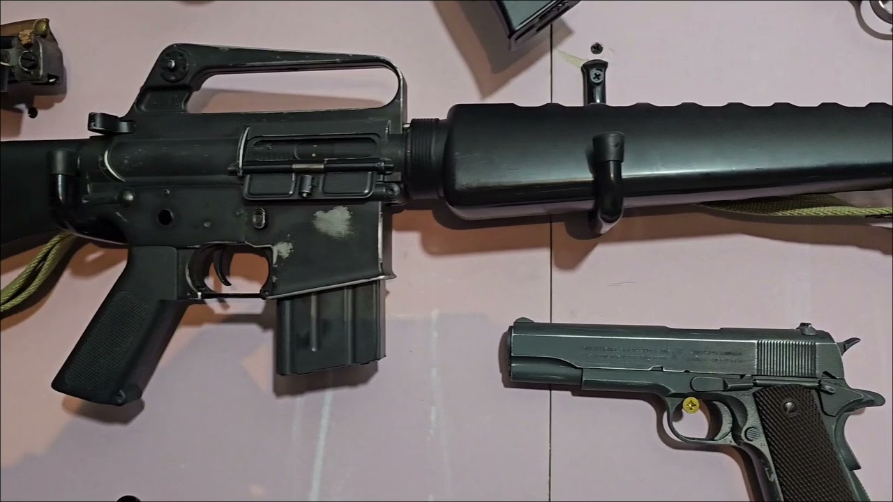 Ar15  VN vs m16A1 VN with 203 grenade launcher, airsoft 