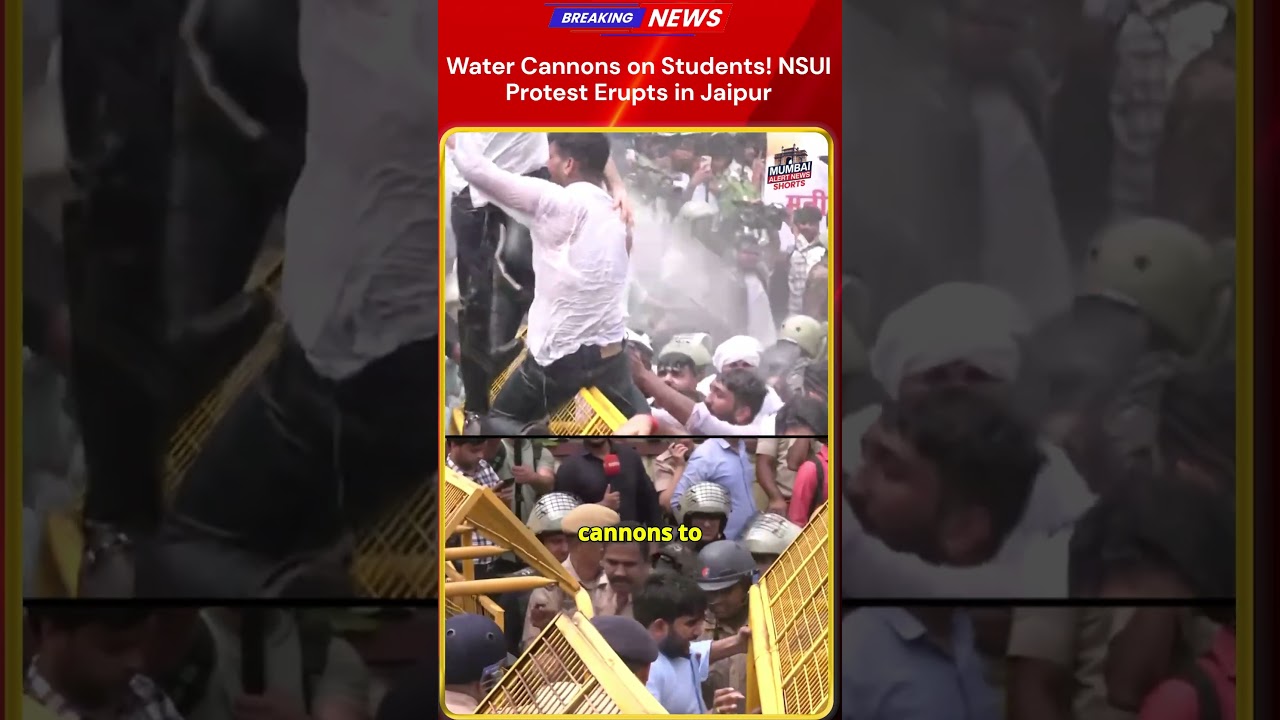 Water Cannons on Students! NSUI Protest Erupts in Jaipur