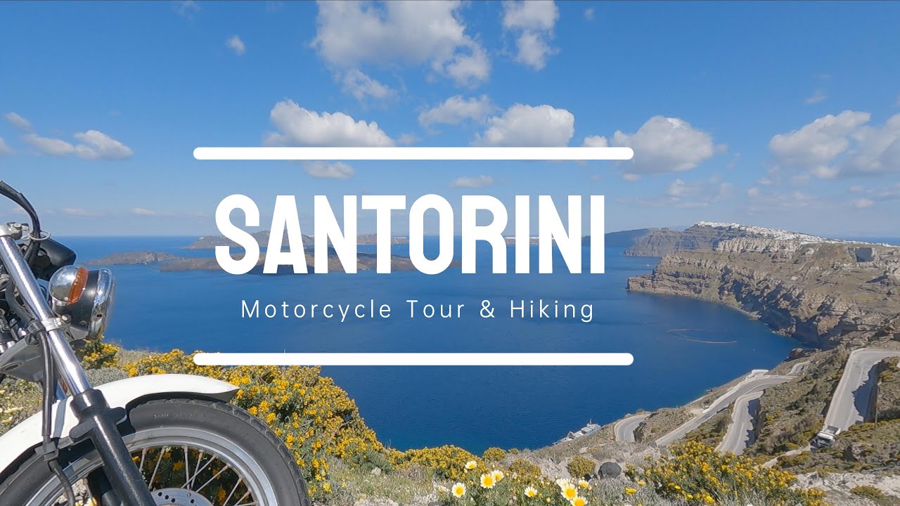 Solo motorcycle tour in Santorini, Greece
