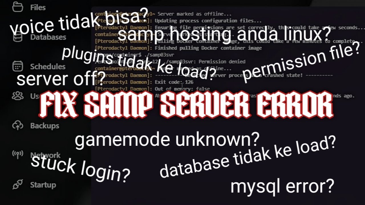 6 CARA ATASI SERVER SAMP ERROR DI HOSTING