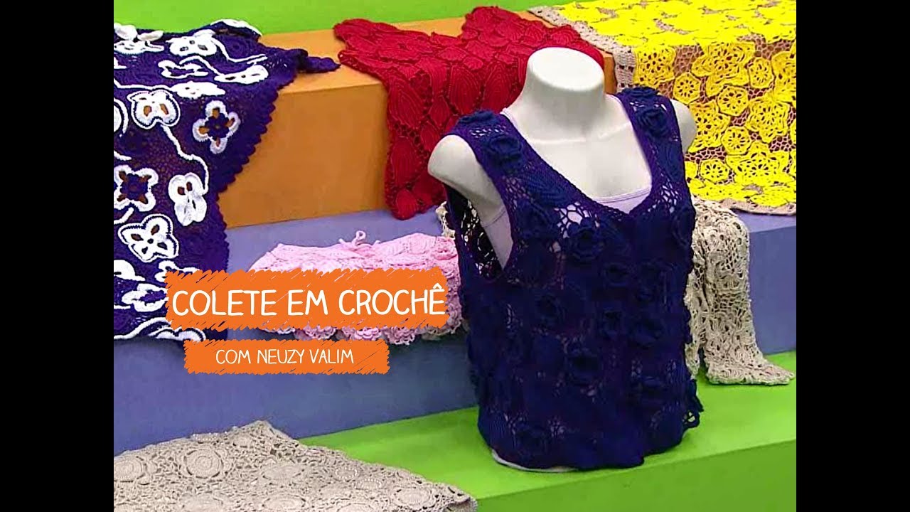 Colete em Crochê Irlandês com Neuzy Valim | Vitrine do Artesanato na TV - TV Gazeta