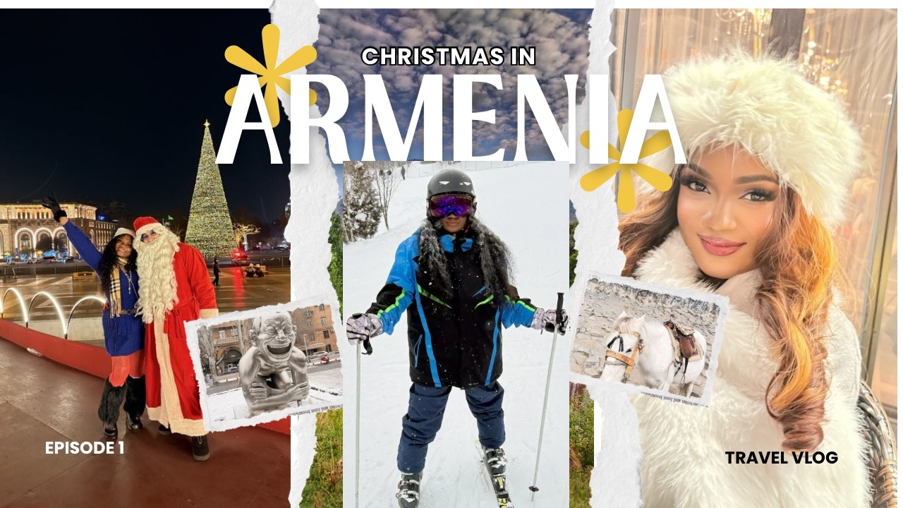 Christmas & New Year in Armenia 🇦🇲EP1| Arrival Day, First Impressions, Dress up & Republic Square ✨💛