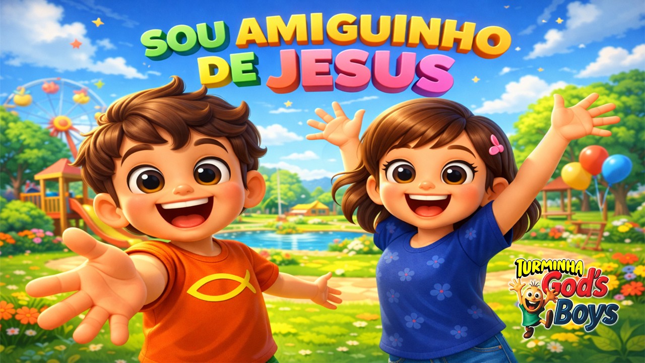 Sou Amiguinho de Jesus 🎶 Música para Pular e Cantar 🎵 | Turminha God’s Boys
