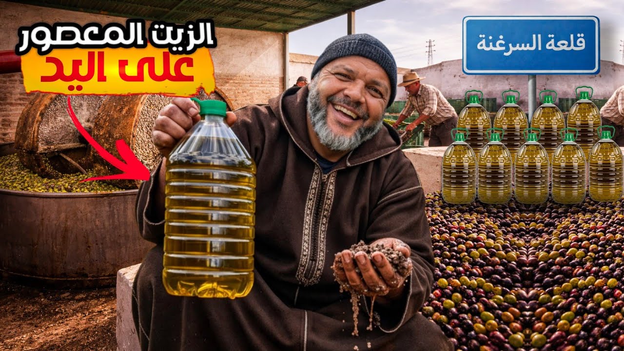 المذاق المغربي الأصيل… جلبنا زيت زيتون قلعة السراغنة وتجربة مأكولات تملالت 😋🫒