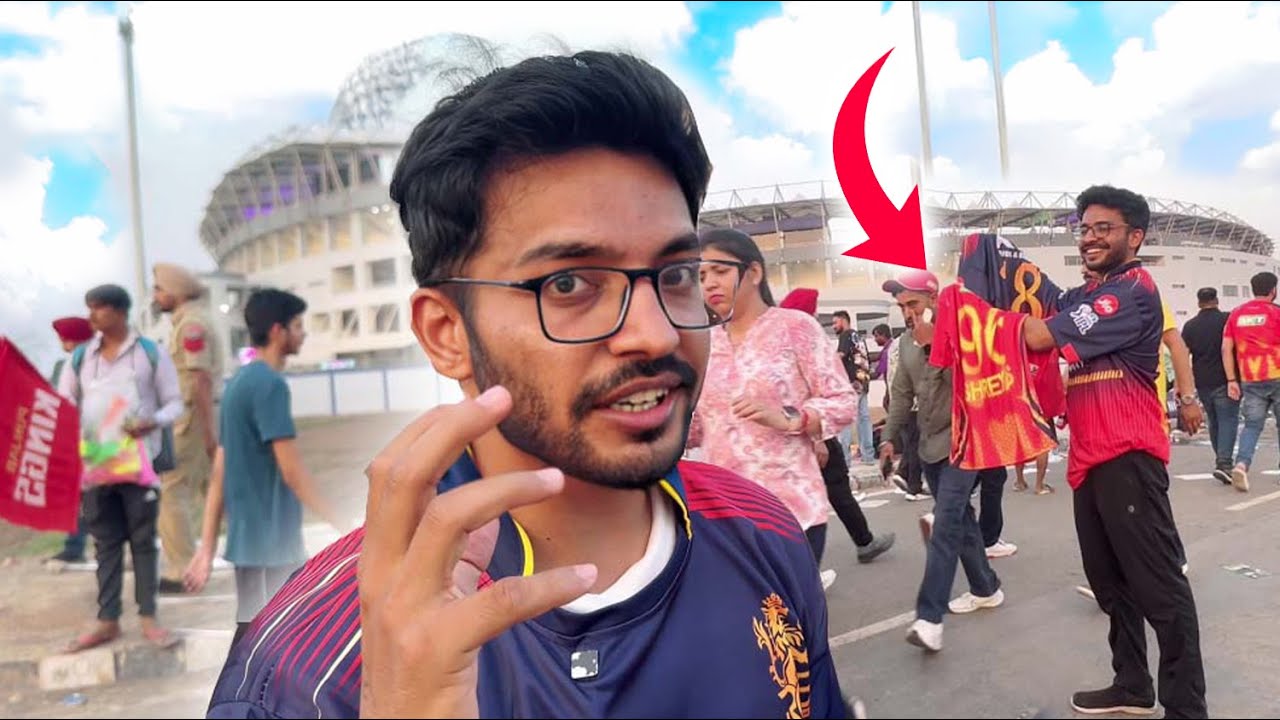 Selling IPL Tshirts Outside the Cricket Stadium