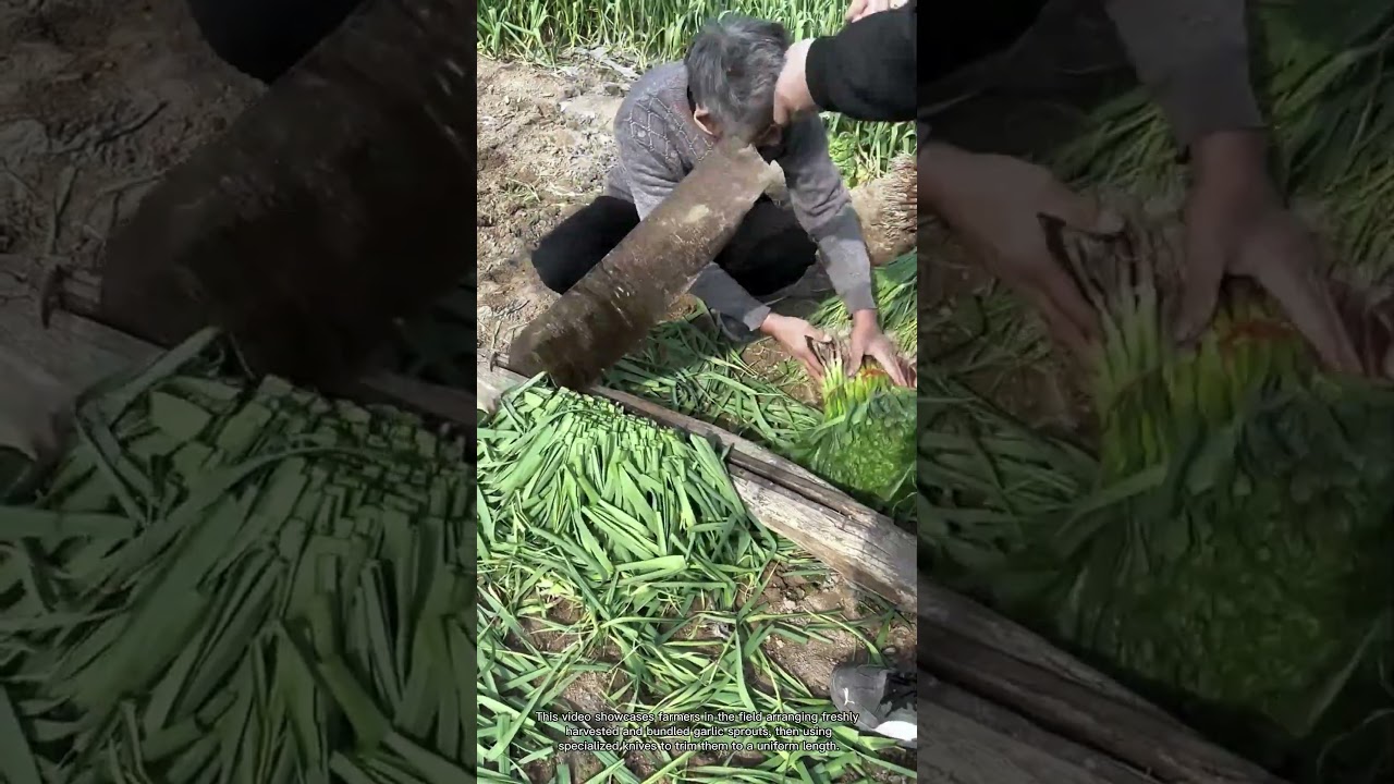 Efficiency in the Field | Uniform Cutting of Garlic Sprouts Post-Harvest