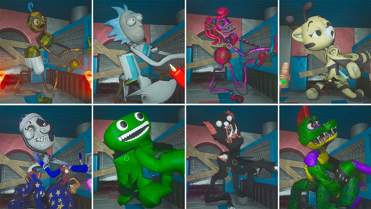 All Death Scenes and Jumpscares in Poppy Playtime Chapter 2 Mobile MOD Version Full Game Shown