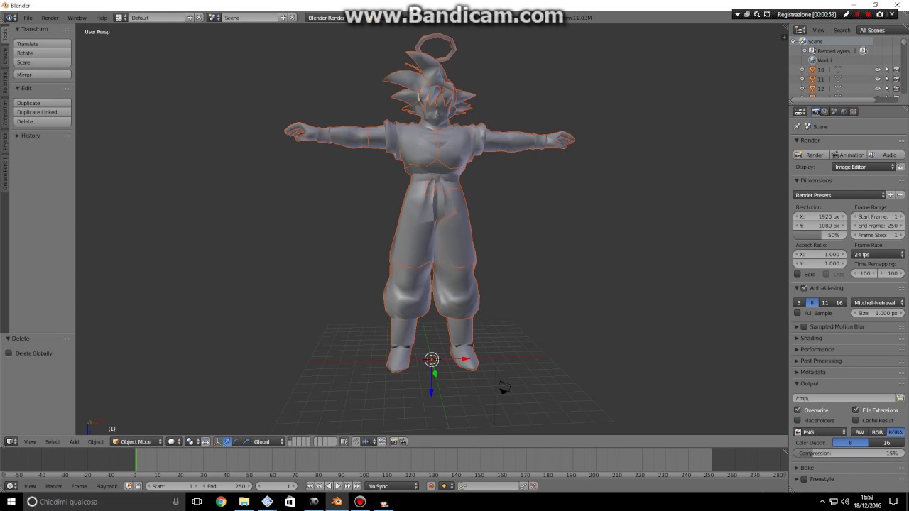 Full 3D export of Budokai Tenkaichi 3 models using Blender and KkteamObjConverter
