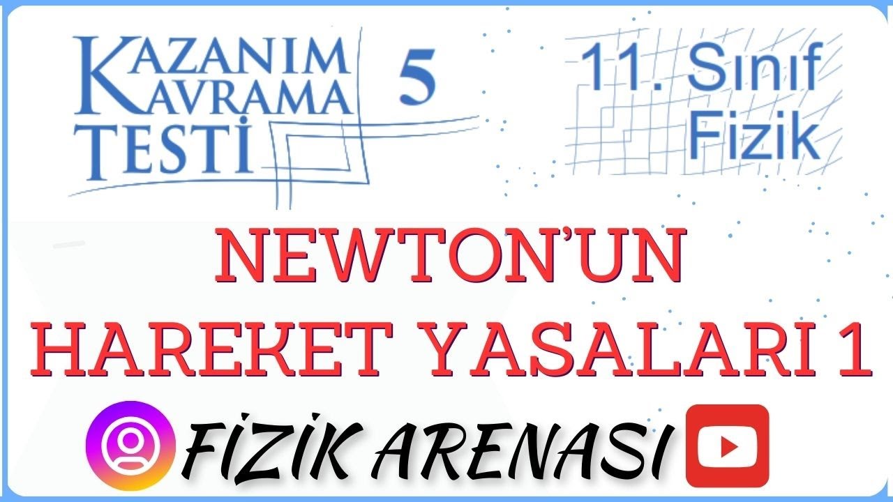11. Sınıf Fizik | Kazanım Kavrama Testi 5 | Newton’un Hareket Yasaları - 1