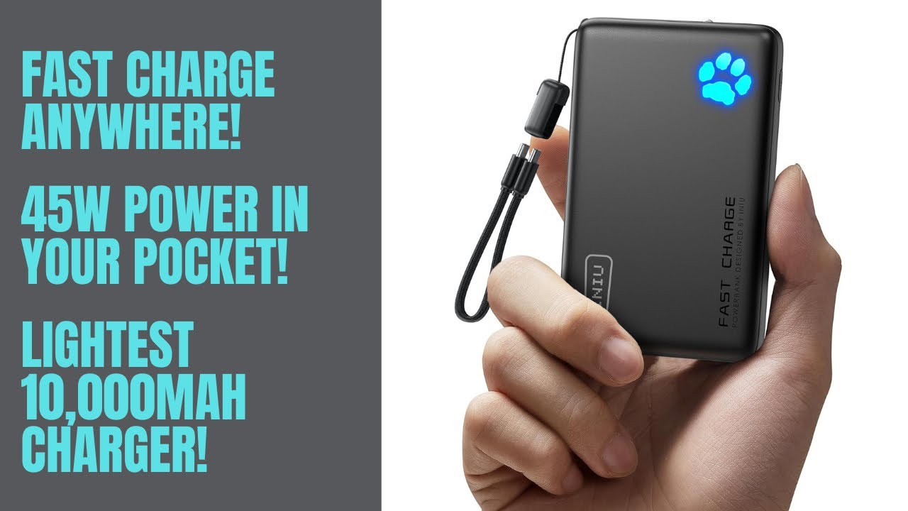 Портативное зарядное устройство INIU Power Bank 10000 мА·ч, 45 Вт с функцией быстрой зарядки — обзор