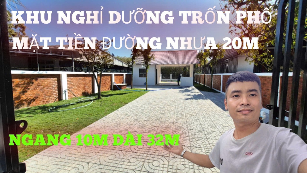BÁN KHU NGHỈ DƯỠNG TRỐN PHỐ . MẶT TIỀN ĐƯỜNG NHỰA 20M . PHƯỜNG LONG HOA TÂY NINH