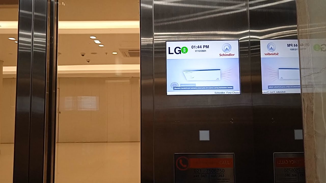 Schindler 5500 MRL Glass Elevator at Pondok Indah Mall 3, Jakarta (East)
