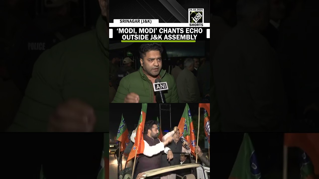 Supporters chant &lsquo;Modi, Modi&rsquo; outside J&K Assembly as BJP wins one seat in Jammu Kashmir RS polls