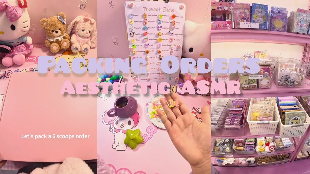 Packaging orders asmr aesthetic vibes💖🛍
