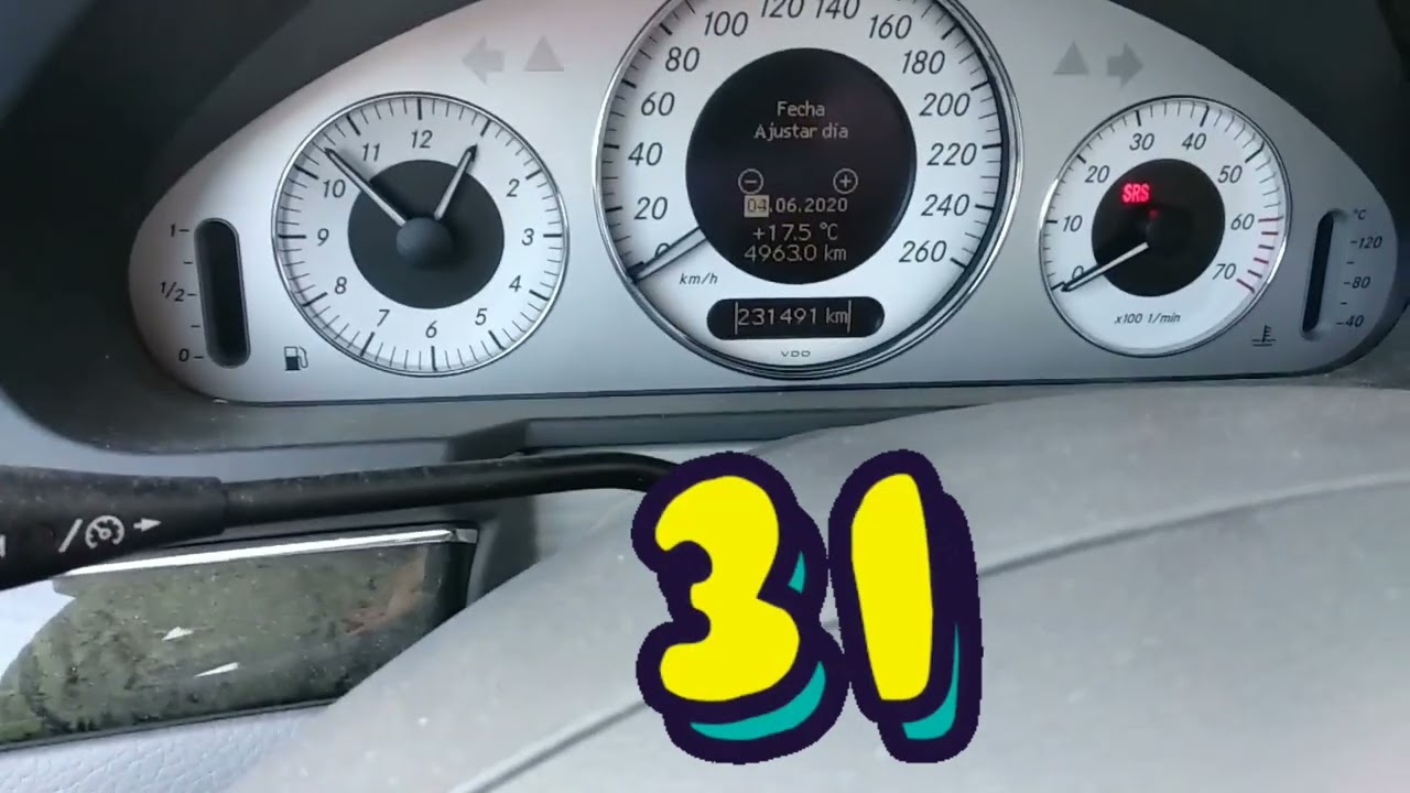 Como ajustar la hora y la fecha de un Mercedes W211.