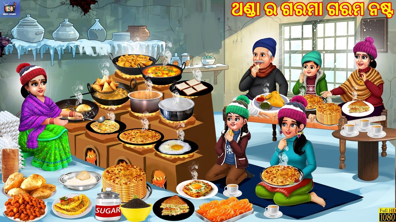 Thanda re garma garam nashta | ଥଣ୍ଡା ର ଗରମା ଗରମ ନଷ୍ଟ | Odia Stories | Odia Moral Story |Odia Cartoon