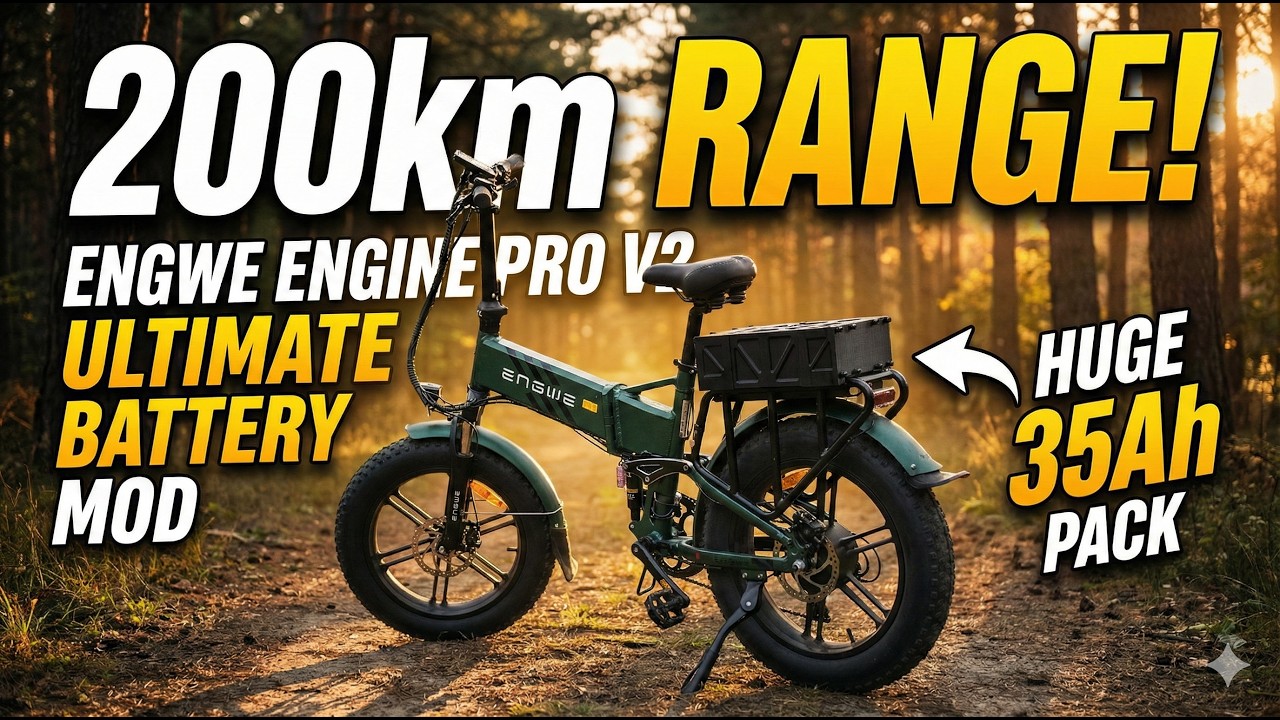 200km Range on a Foldable E-Bike? 😱 Engwe Engine Pro 2 Ultimate Battery Mod