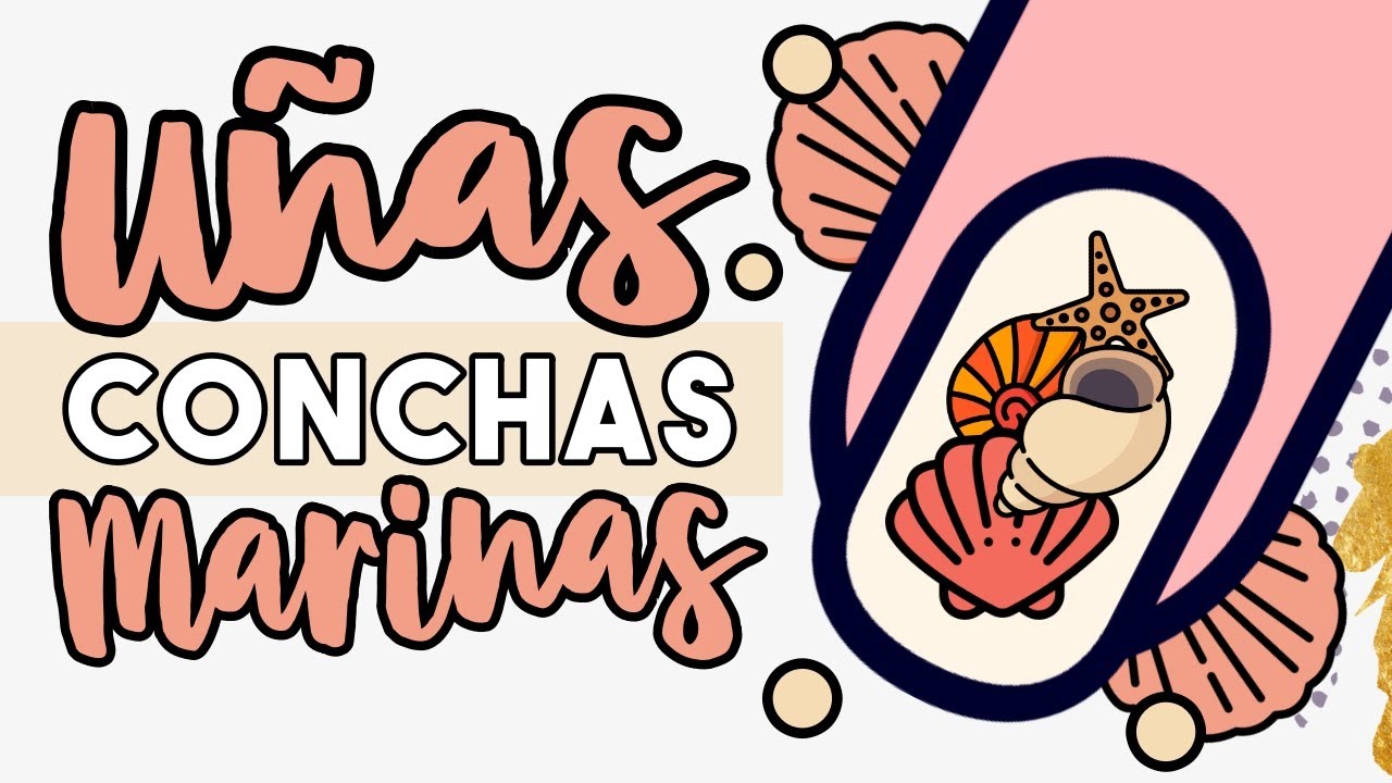 ¡CON EFECTO ARENA! · UÑAS CONCHAS MARINAS 🐚