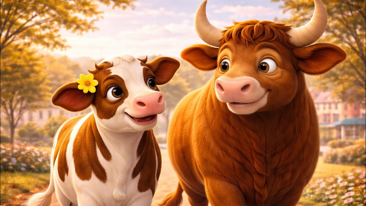 Vaca și boul în orașul iubirii ❤️🐄🐂 | Cântec pentru copii | Magic Melody România