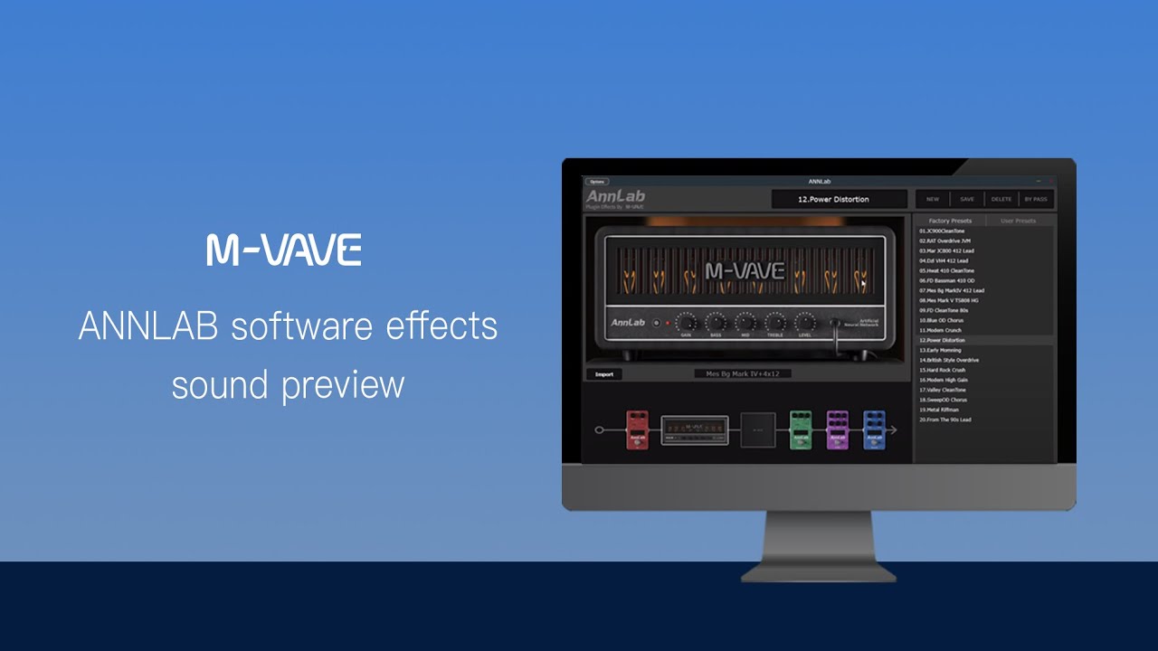 M-VAVE ANNLAB Программные эффекты &ndash; Предварительный просмотр звука