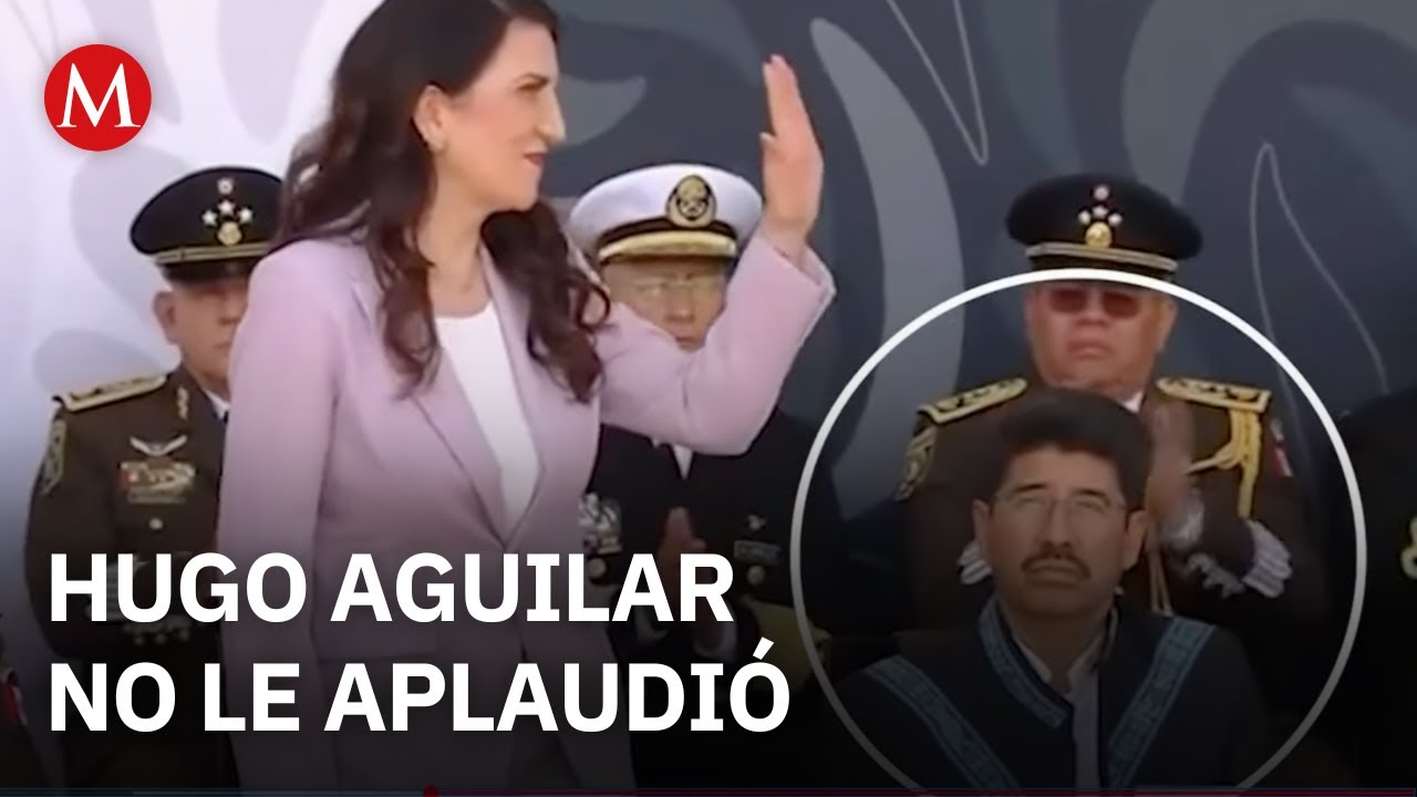 Hugo Aguilar Ortiz omite aplauso a Kenia L&oacute;pez Rabad&aacute;n en ceremonia