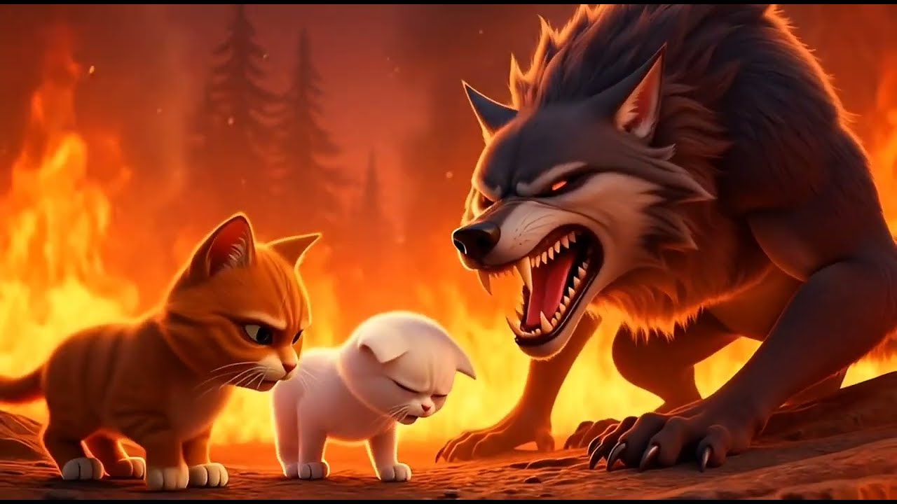The Brave Mother Cat and Her Kitten | Heartwarming Animated Adventure