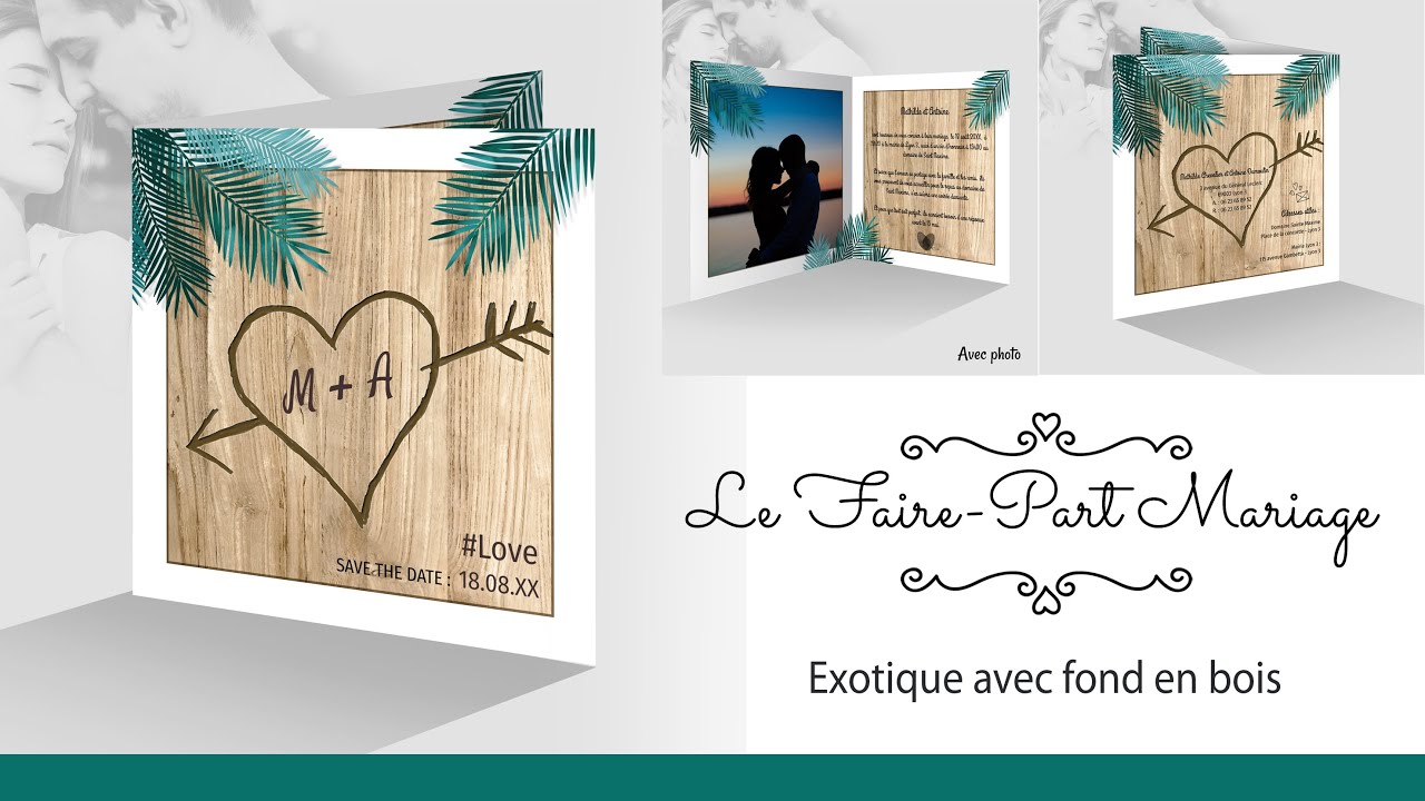 😍Faire-part de Mariage Top Tendance !!