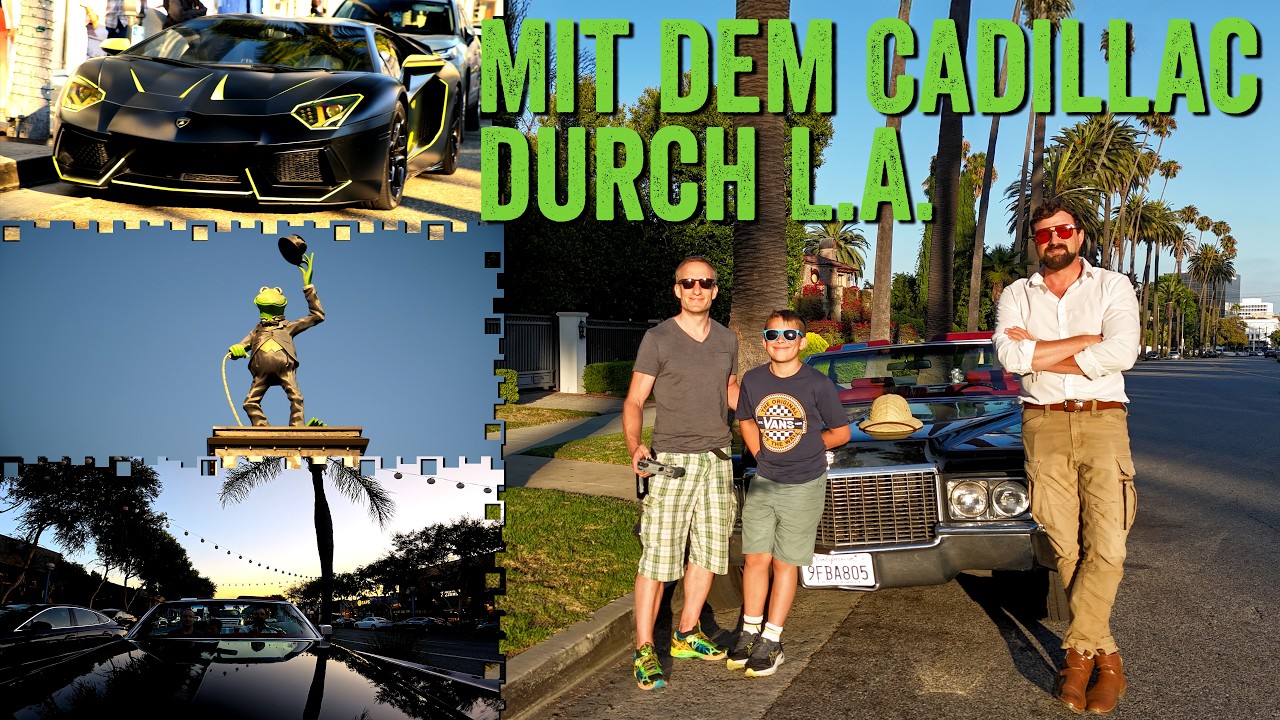 Vintage Cadillac Deville bis Lamborghini | Classic Car Tour Los Angeles Hollywood & Beverly Hills