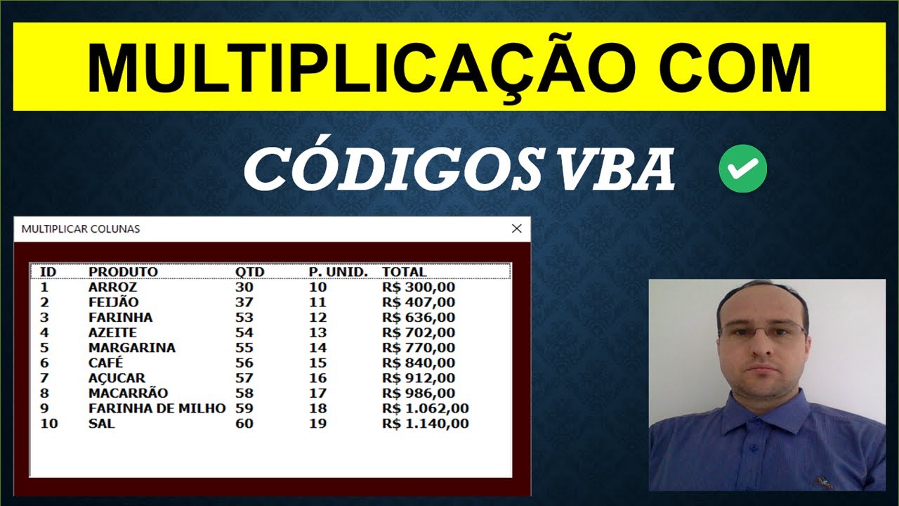 Multiplicar Duas Colunas de Listbox Excel Vba via C&oacute;digos