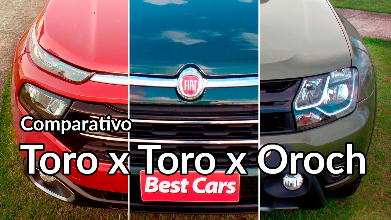Picapes: Fiat Toro 1,75 x Toro 2,4 x Renault Oroch 2,0  | Comparativo | Best Cars