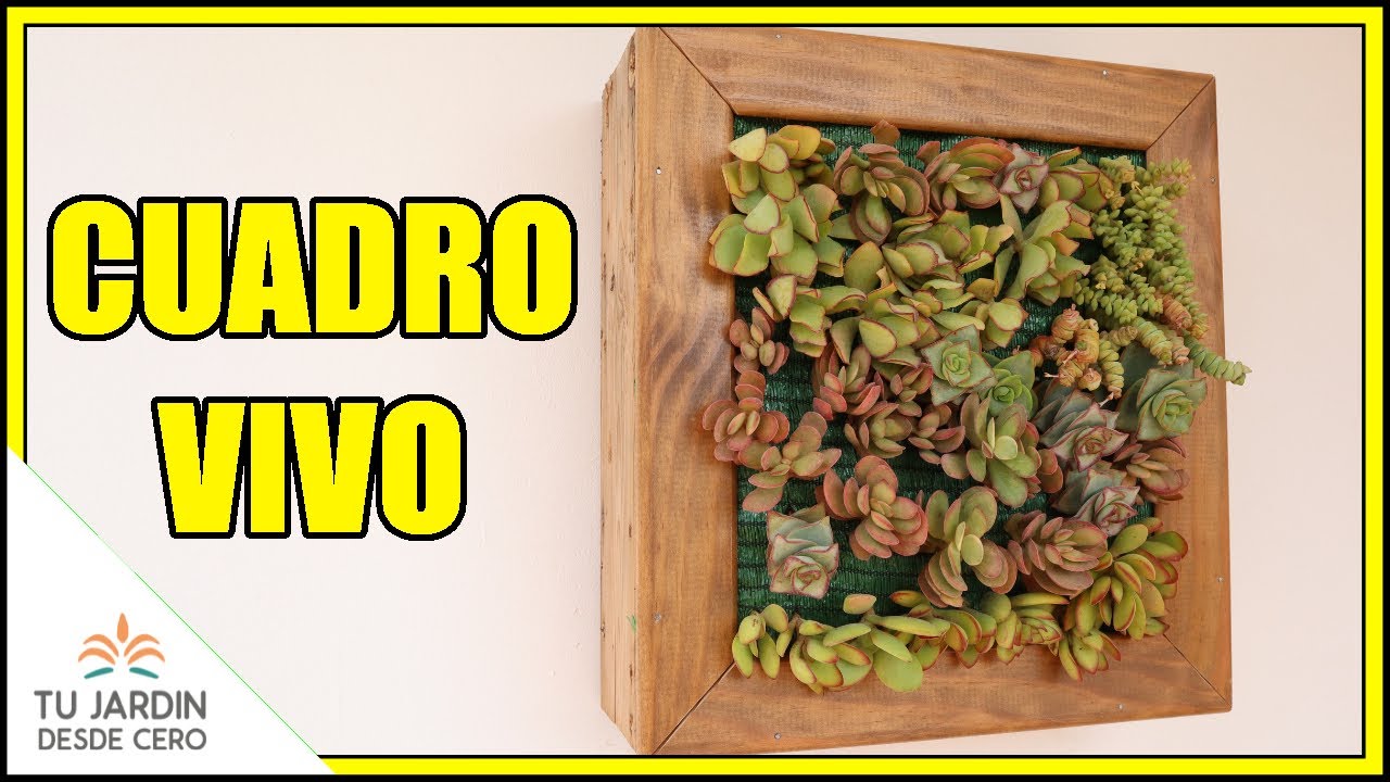 Cuadro viviente de Suculentas [Jardín vertical de madera] Cuadro de plantas suculentas [Cuadro vivo]