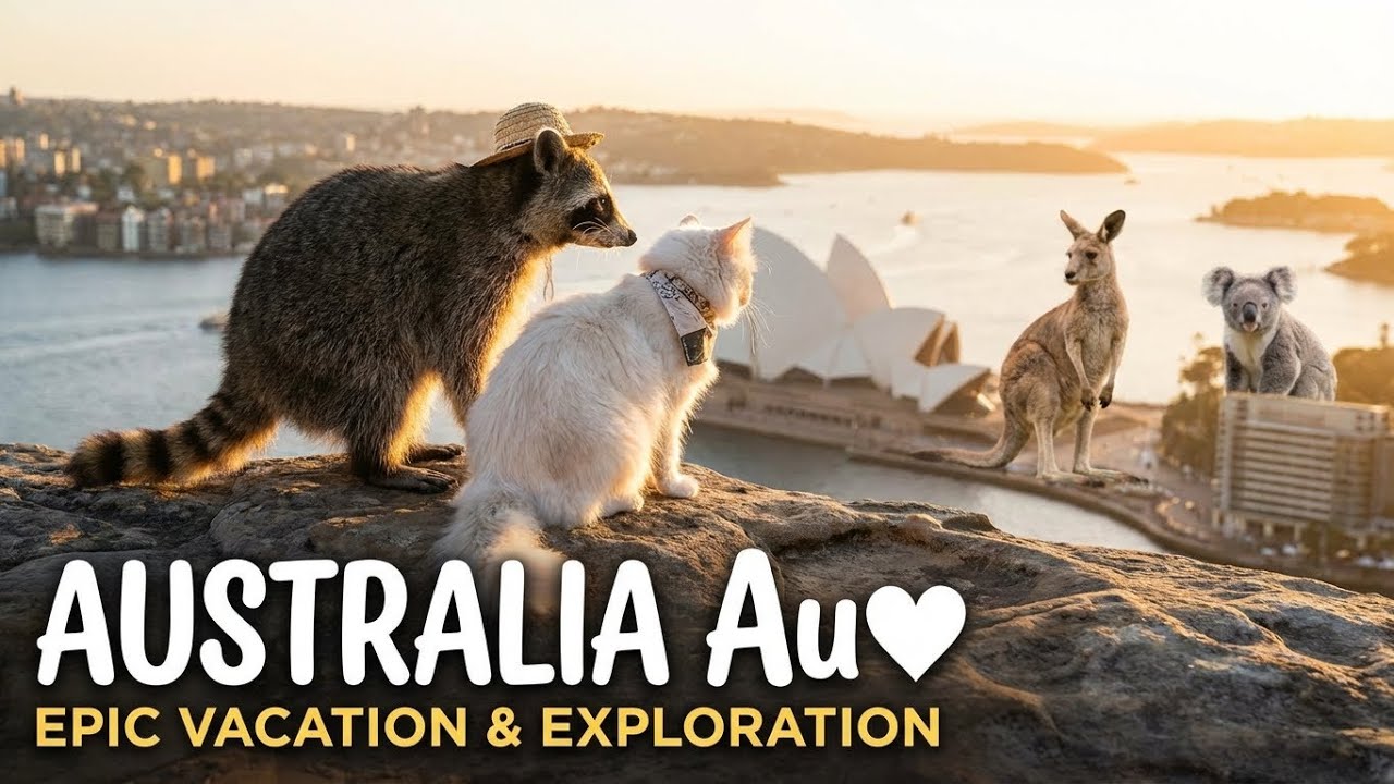 Raccoon and Cat's Epic vacation and exploration in Australia Au❤️