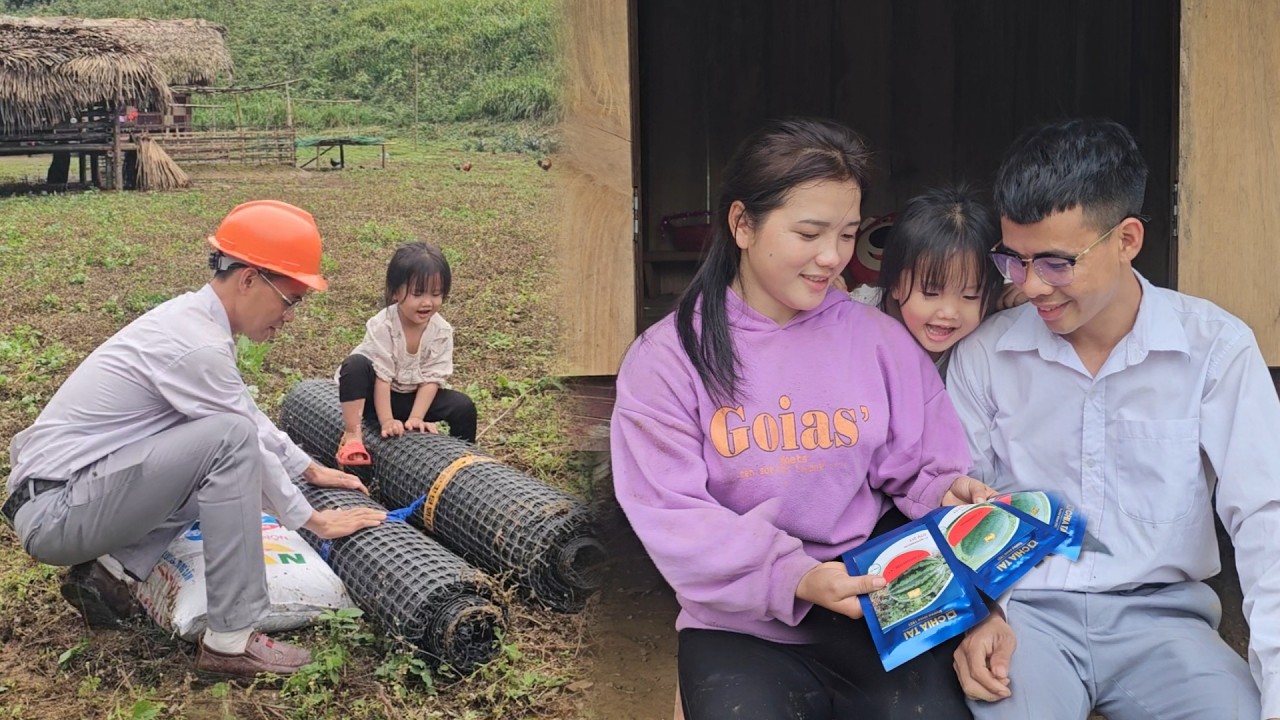 Chi's mother and Chi were very happy because the engineer hired a tractor to plow the fields.