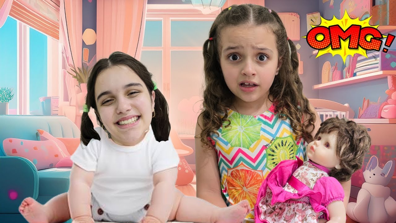 Marina e Elisa em Histórias Engraçadas sobre Bebês e outras histórias com a Irmãzinha