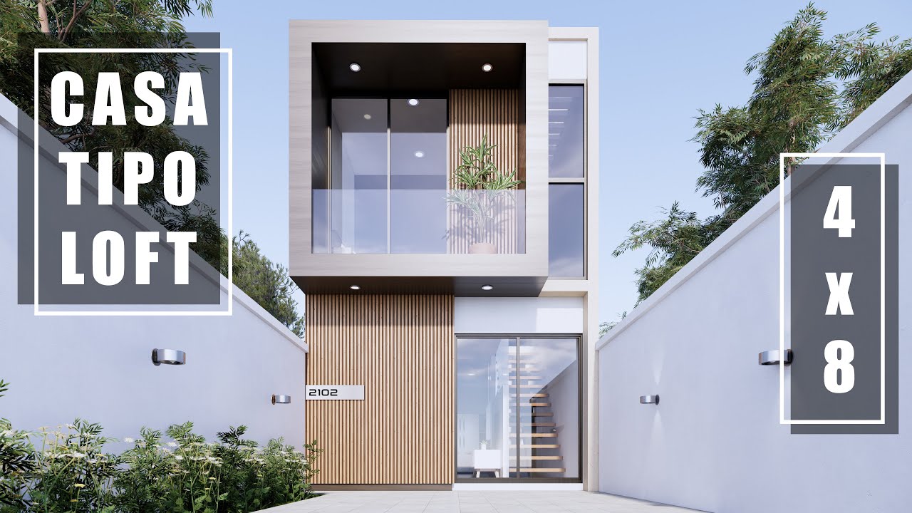 LOFT HOUSE | CASA PEQUEÑA TIPO LOFT DE 4X8 CON 2 DORMITORIOS