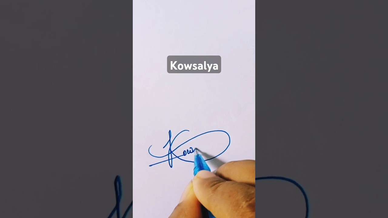 Signature Creator #Dream signature #Kowsalya#sign with me.