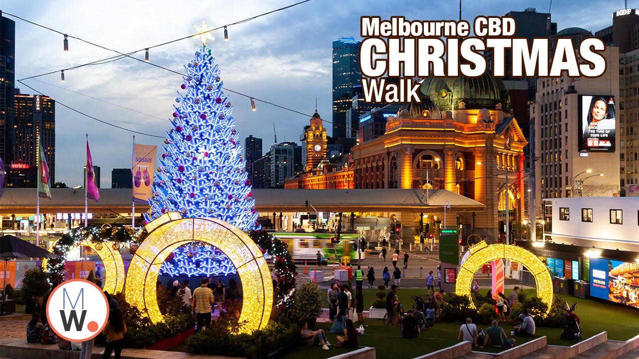 Melbourne CBD Christmas Walk【4K Ultra HD】🎄🚶‍♀️