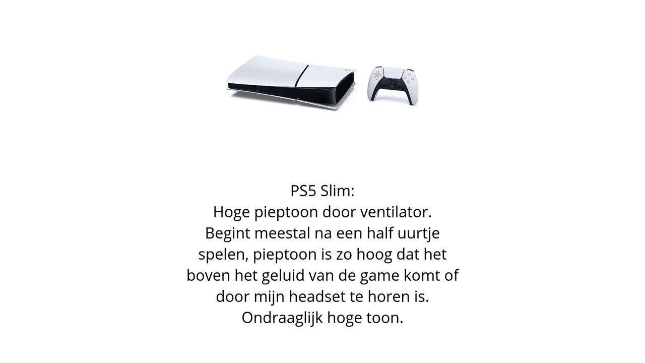 PS5 Slim Hoge pieptoon door ventilator