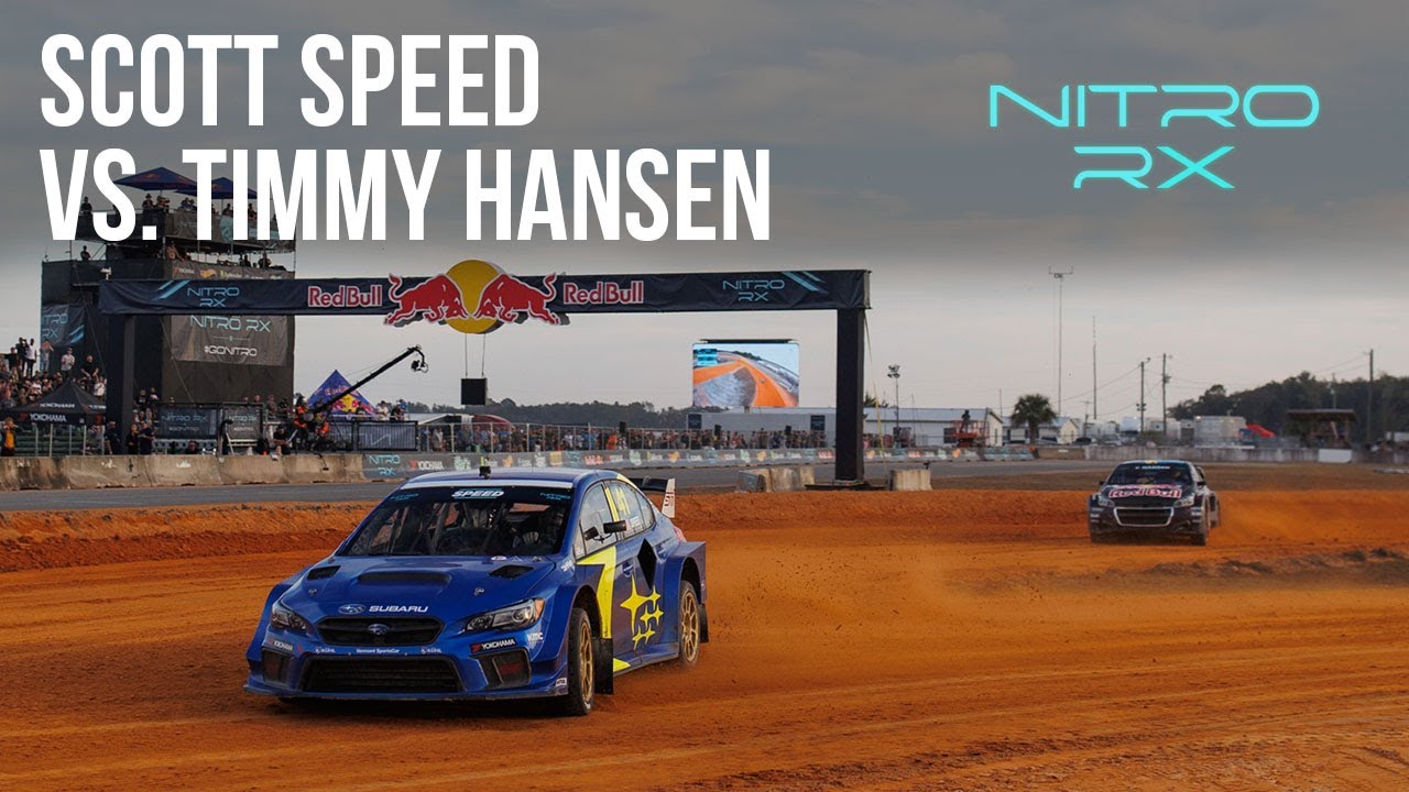 Scott Speed vs. Timmy Hansen | Nitro Rallycross Battle Bracket Round 5 Day 1