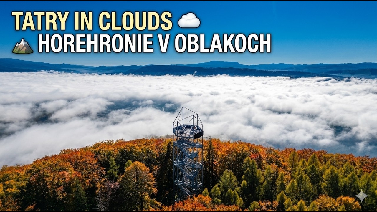 Vyhliadkov&aacute; veža Horn&eacute; Lazy nad Breznom | 4K Cinematic DRONE Video &bull; Slovakia Travel