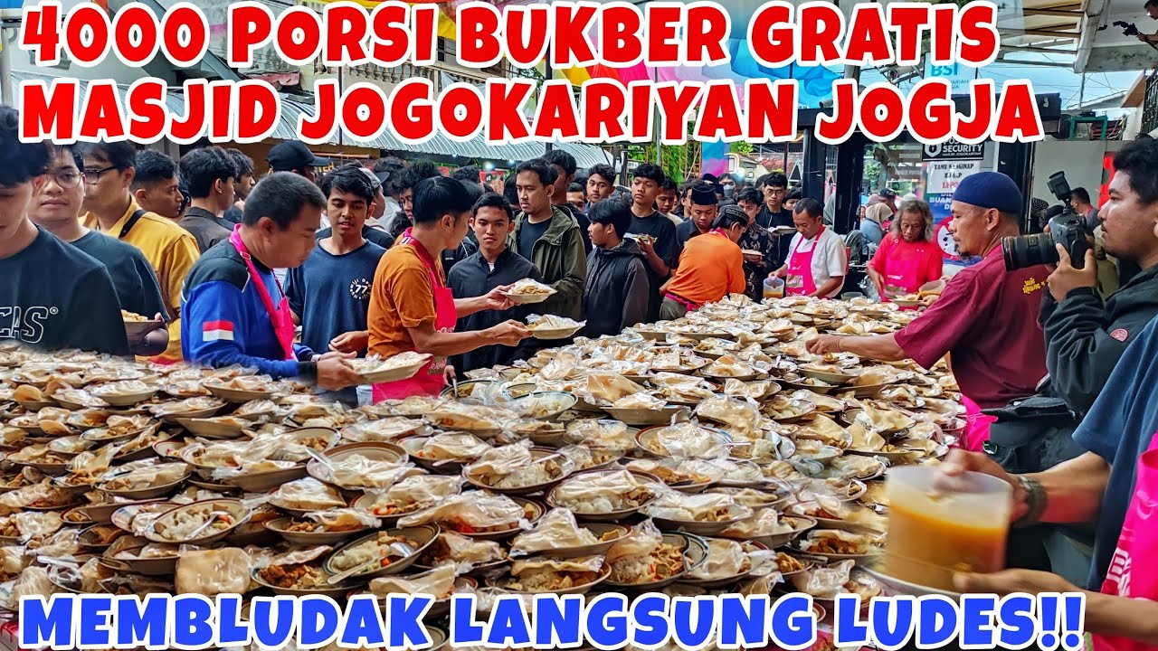 4000 PORSI LANGSUNG LUDES‼️Buka Puasa Gratis Masjid Jogokariyan Yogyakarta
