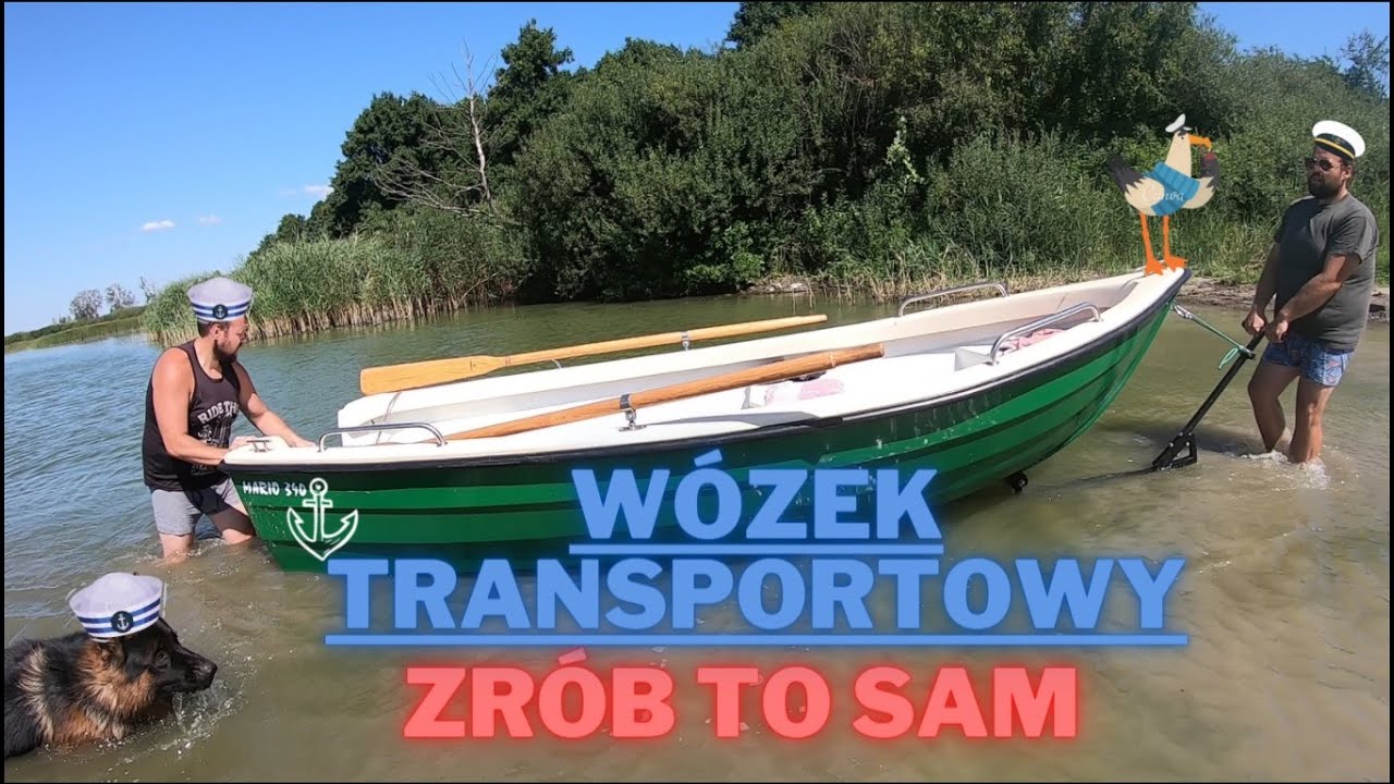 Wodowanie łodzi wózkiem transportowym własnej roboty
