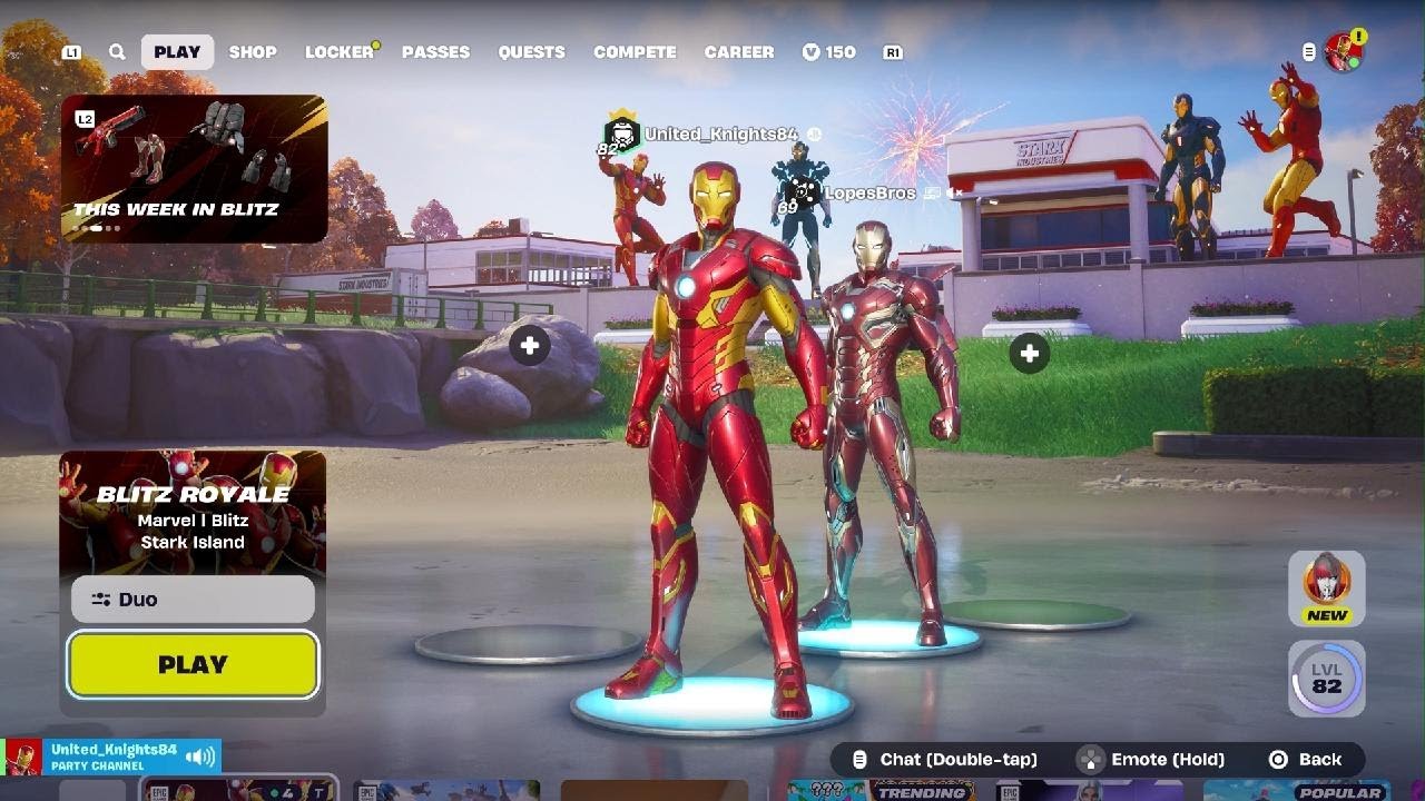 Fortnite Blitz Royale |  Iron Man Update 🔥 NEW STARK ISLAND IN MARVEL ❕LopesBros