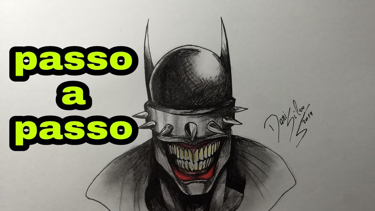 Como desenhar o Batman que ri passo a passo