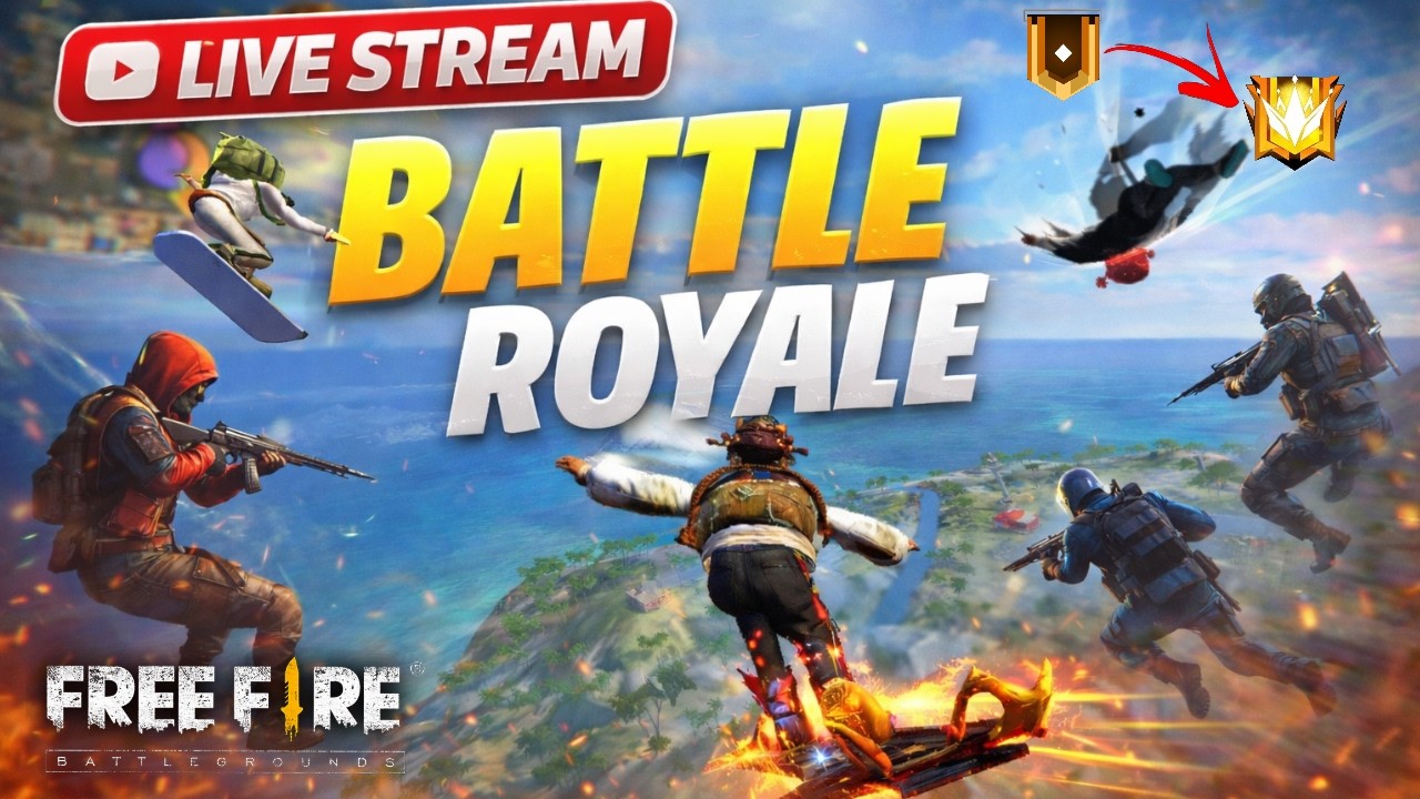 🔴 Free Fire Live 🔥 | Rank Push + Custom Room 😱 Come Join!