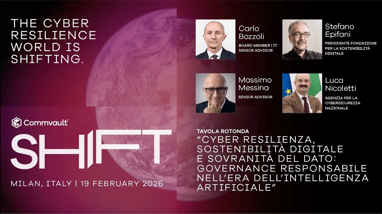 Cyber Resilienza, Sostenibilità Digitale e Sovranità del Dato | Tavola Rotonda SHIFT Milano