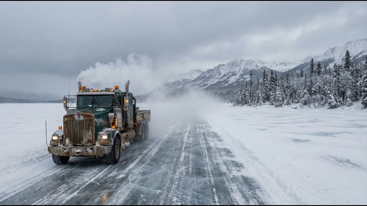 The Trucks That Drive Across Frozen Lakes